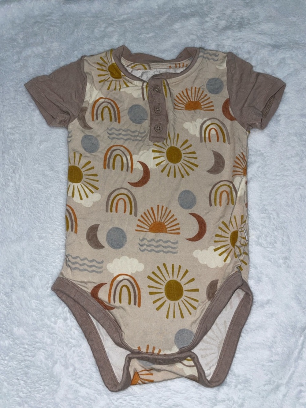 Little Sleepies Desert Sunrise Henley Bodysuit